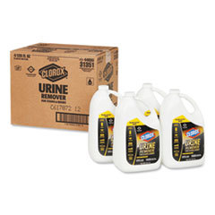 CloroxPro Urine Remover for Stains and Odors, 128 oz Refill Bottle, 4/Carton